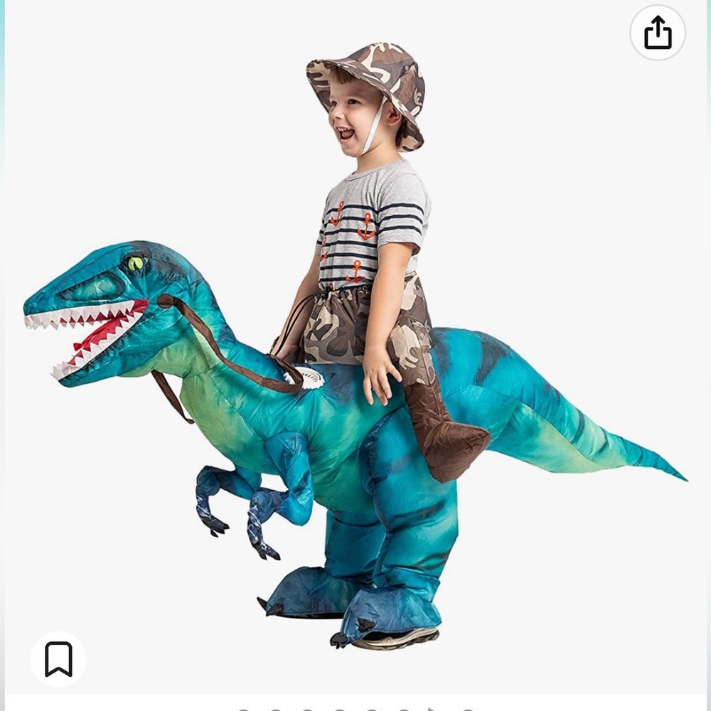 Child blow up inflatable dinosaur Halloween costume